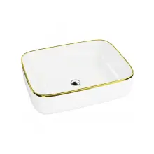 Umywalka nablatowa 50x40 LAVITA Galera Gold Line